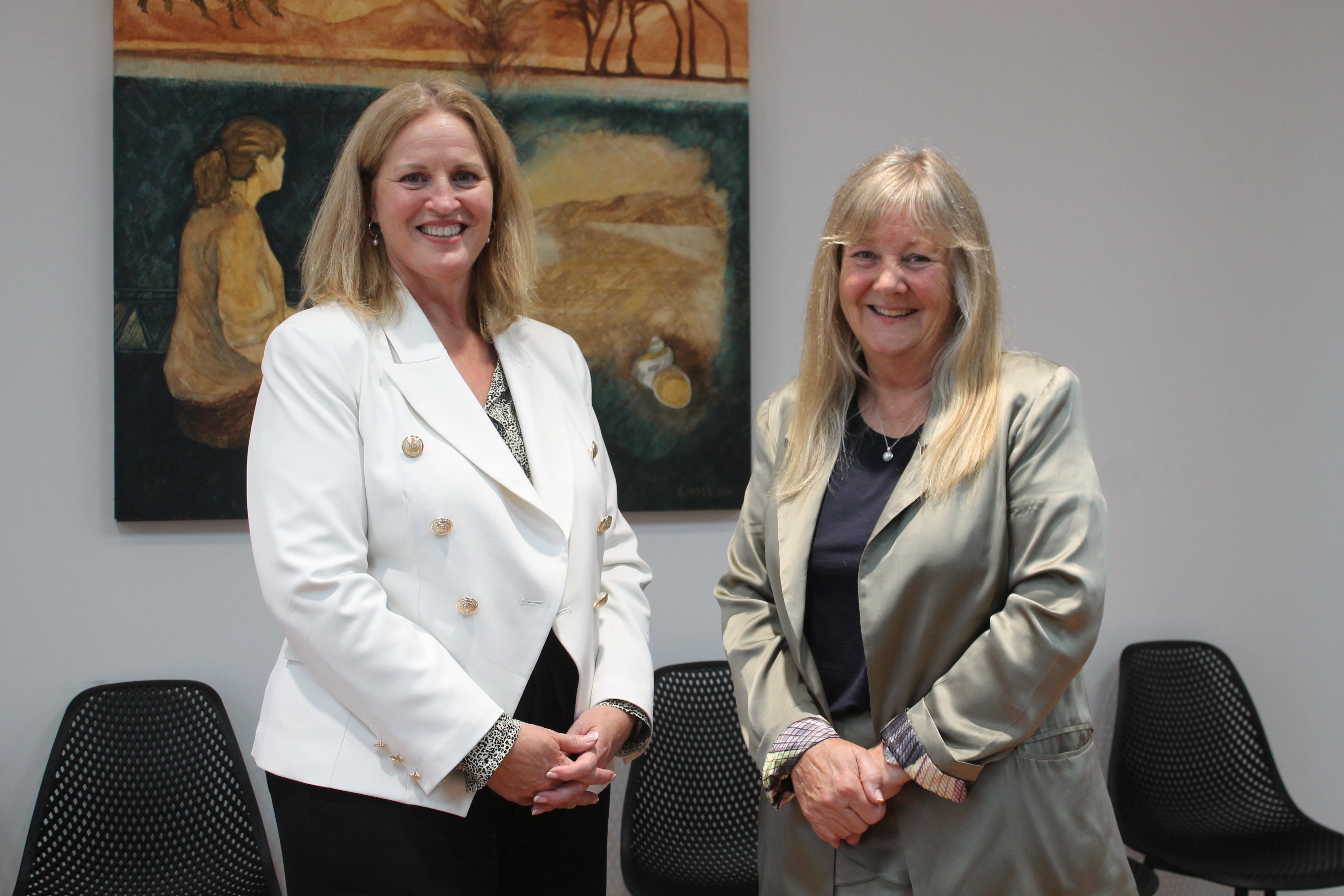 Environment Minister and Invercargill MP Penny Simmonds (right) welcomes Minister for Social...