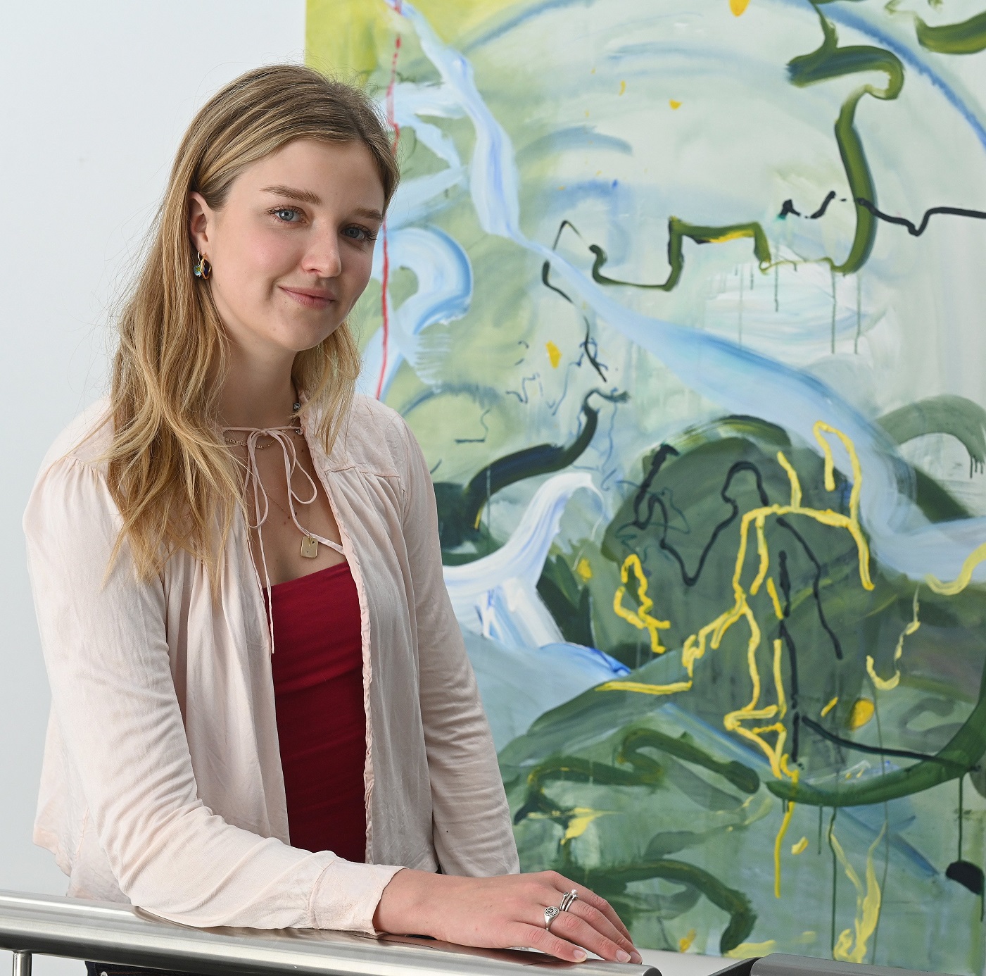 Venetia Wilson, 21, is looking forward to her final-year paintings, including Waves in the Garden...