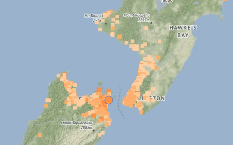 Thousands reported feeling the quake on Geonet. 