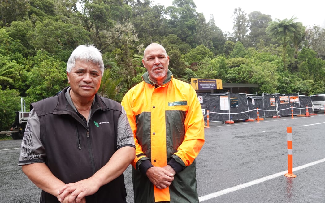 Te Roroa Development group general manager Snow Tane and DOC Kauri Coast operations manager...