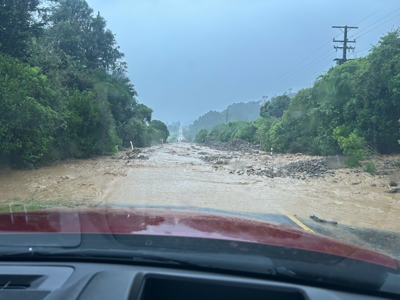 The washout at Barrytown. Photo: NZTA