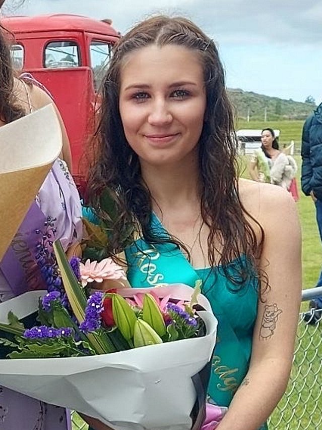 Miss Davidson celebrates coming runner-up in the South Otago A&P Show Queen competition in 2022....