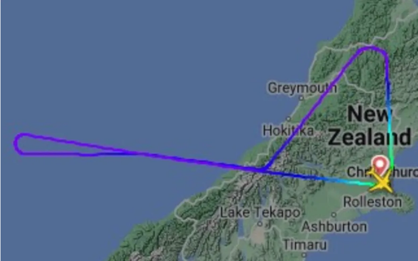 Flight QF168 from Christchurch to Melbourne. Photo: Screenshot / Flightradar24