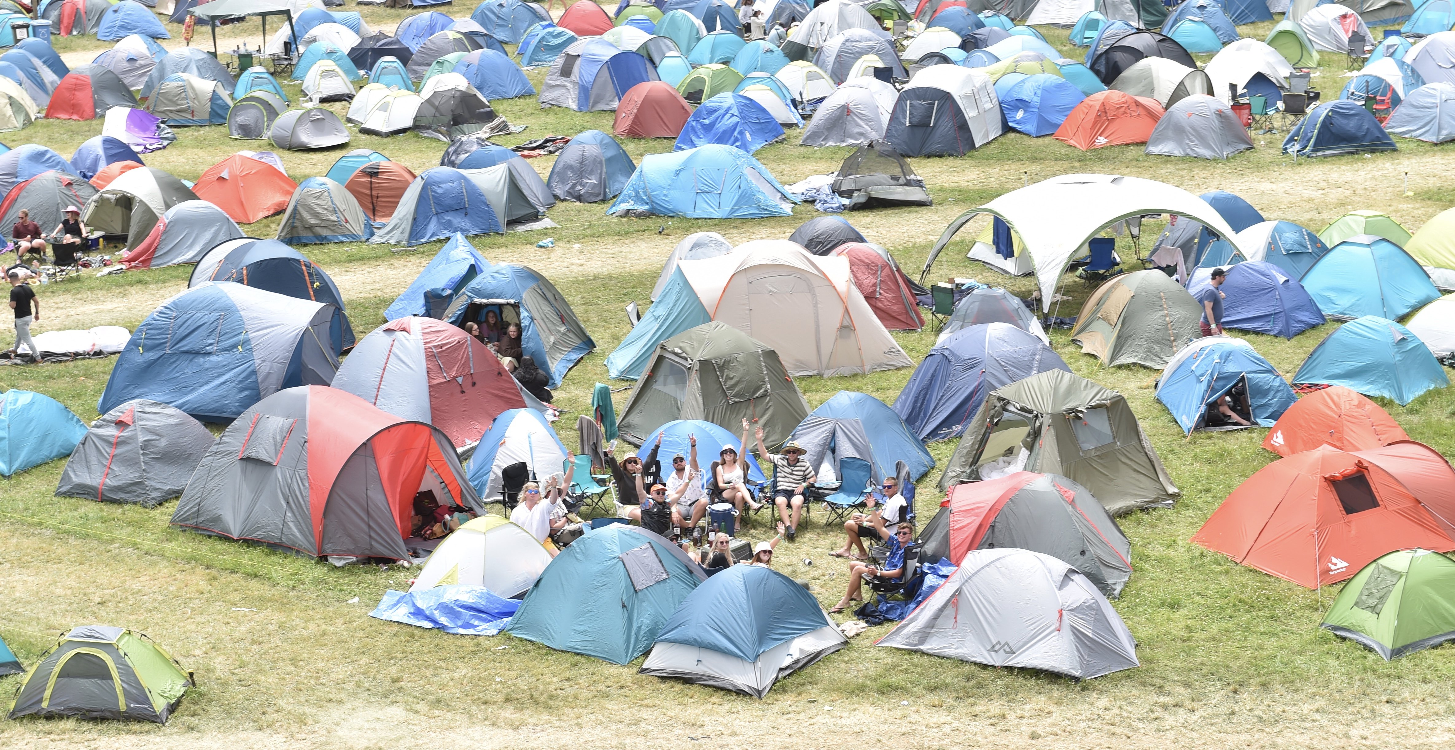 Campers relax in tent city at Rhythm & Alps near Wanaka in 2022. PHOTO: ODT FILES