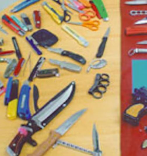 A week's worth of weapons seized at the Manukau District Court. Photo: Supplied