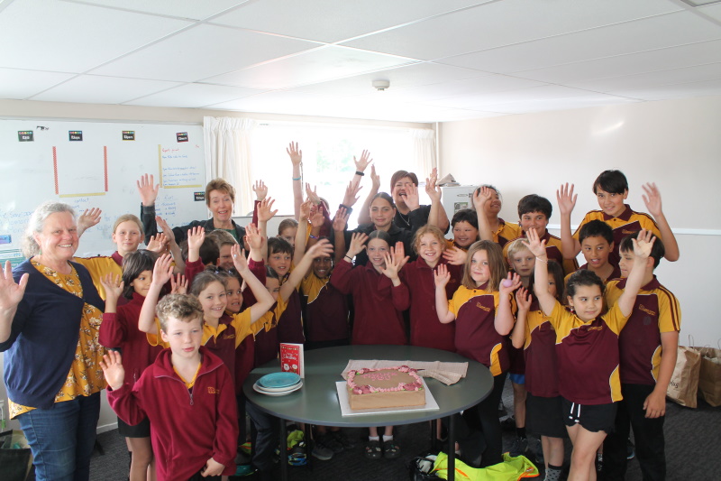 Celebration ... Pupils and teachers involved in the Reading Recovery programme at Mataura School...