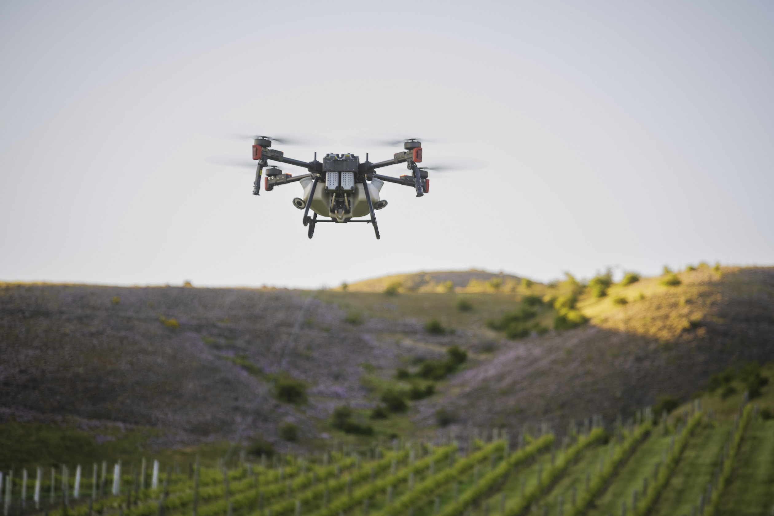 Felton Road’s new agricultural drone flies over the vineyard — just one of its sustainability...