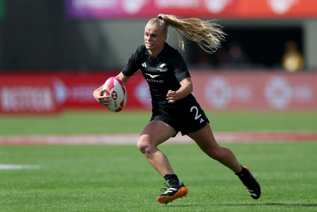 Jorja Miller in action for the Black Ferns Sevens. Photo: Getty Images