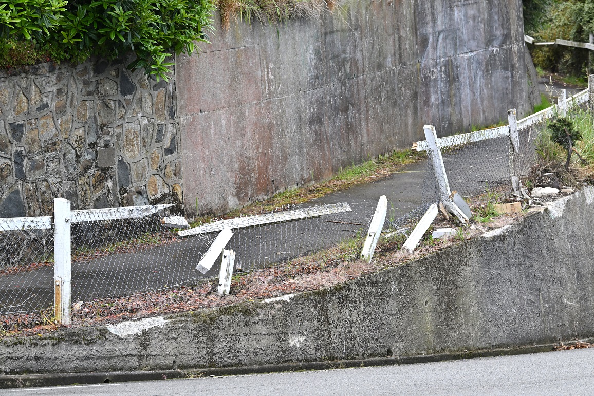 A pedestrian handrail in Pine Hill Rd was accidentally hit when an oversized truck and trailer...