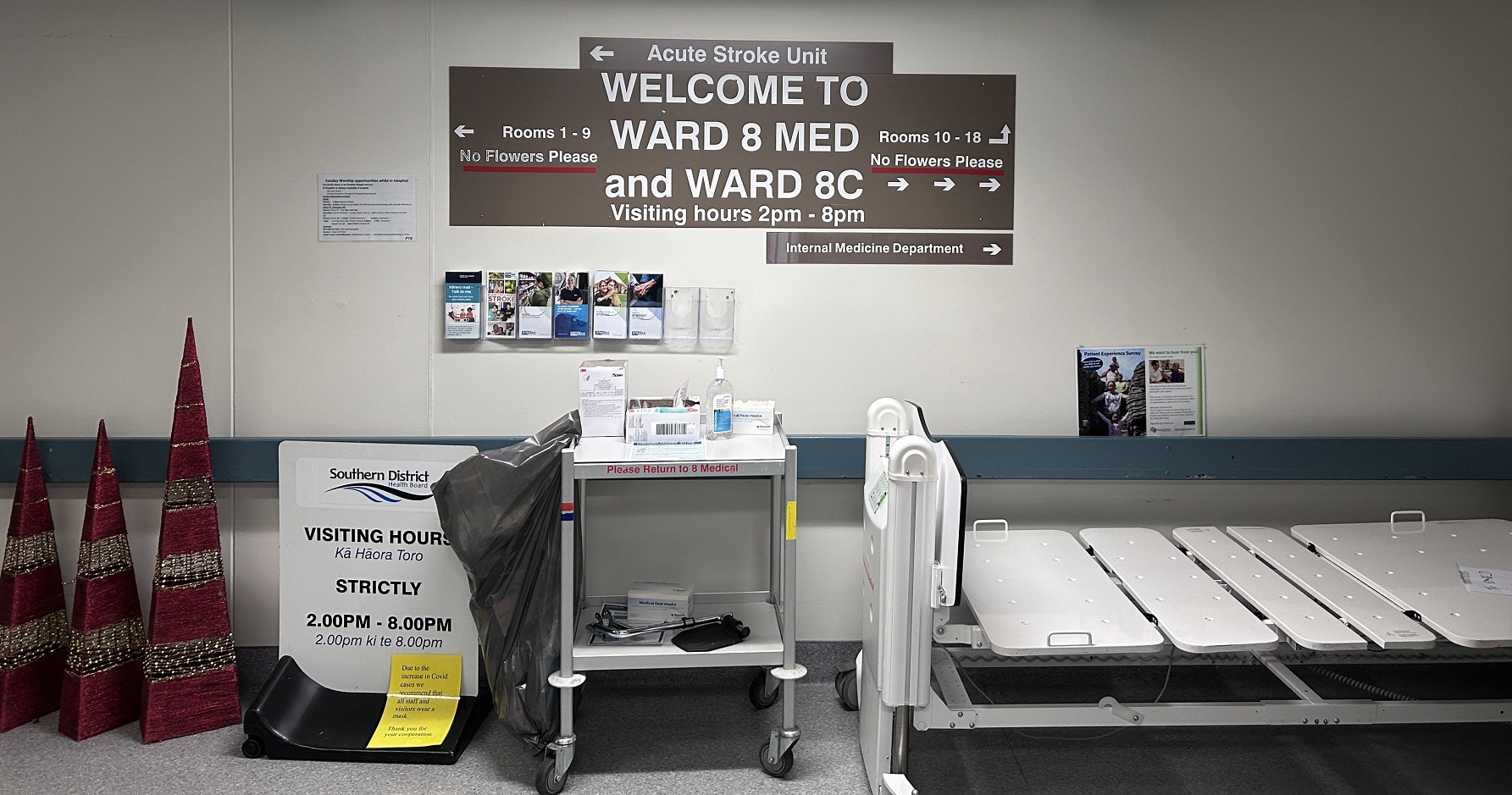 The entrance to ward 8 medical, which medics say is notorious for its poor plumbing, endangering...