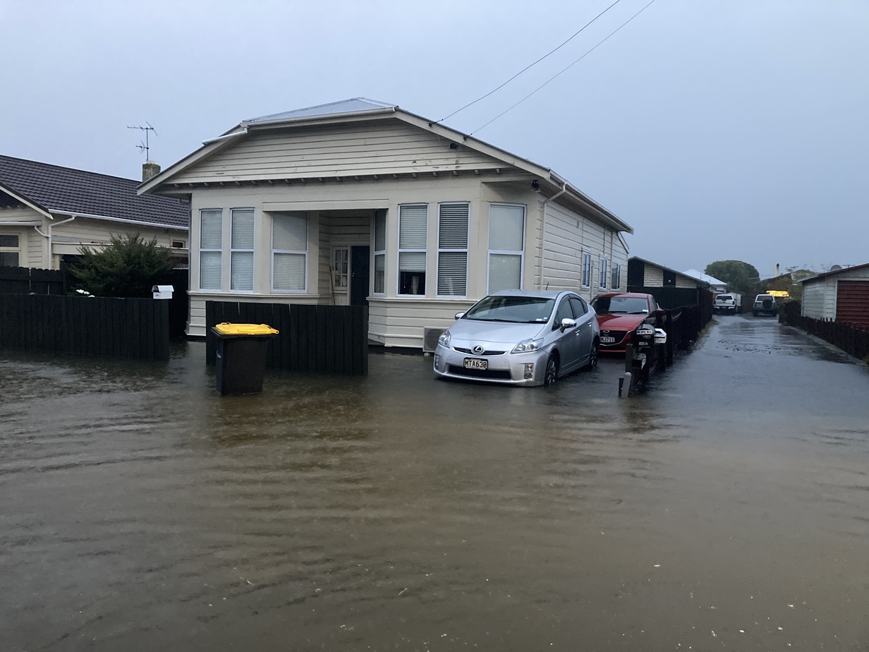 Flooding on Bayview Rd on October 4. Photo: ODT files