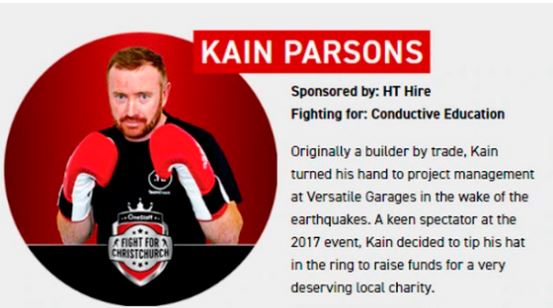 Kain Parsons' promotional material before the fight. Image: Supplied