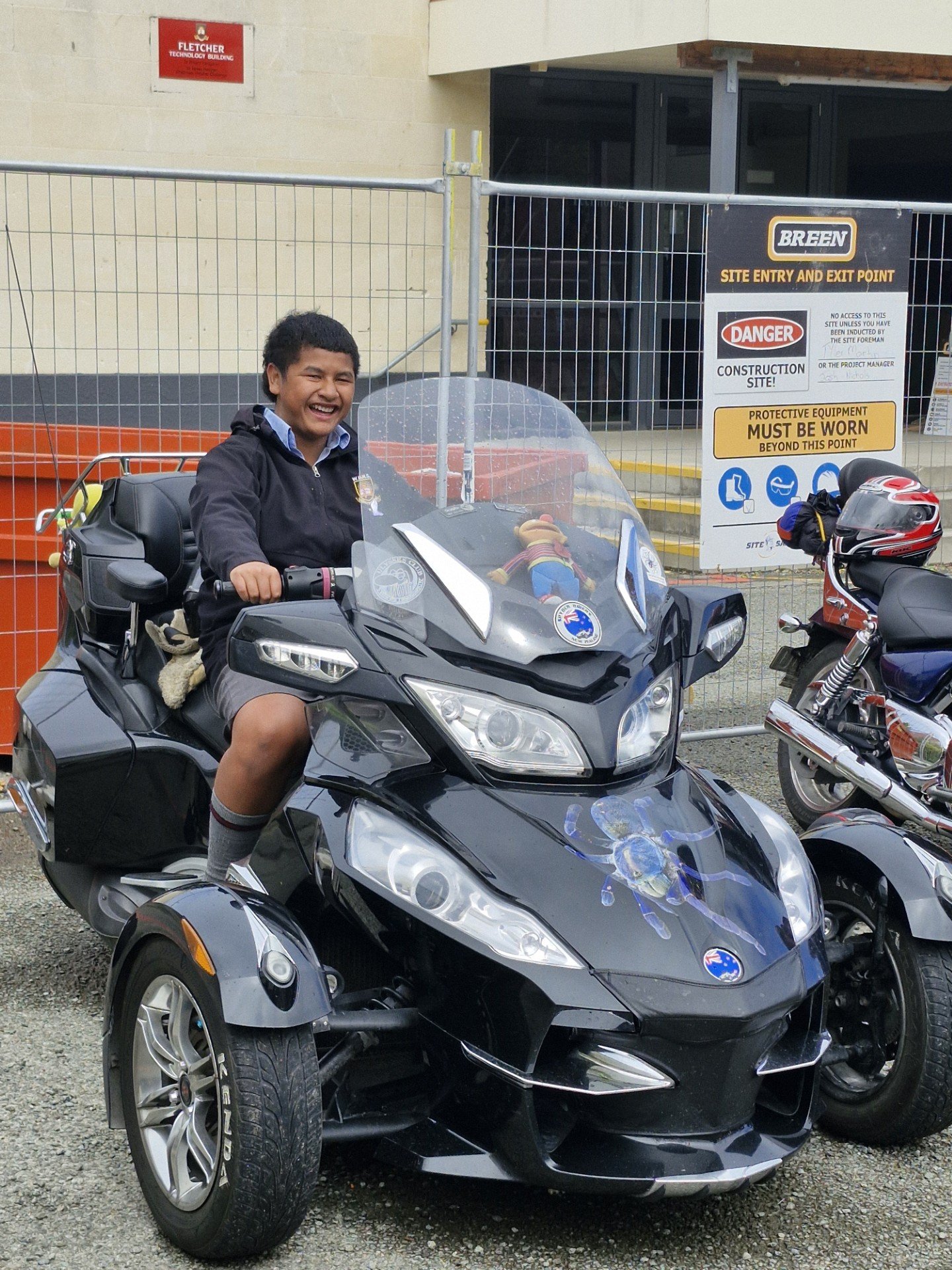 Waitaki Boys’ High School student Vilivea Tahitu’a, 14, got to get up close and personal with one...