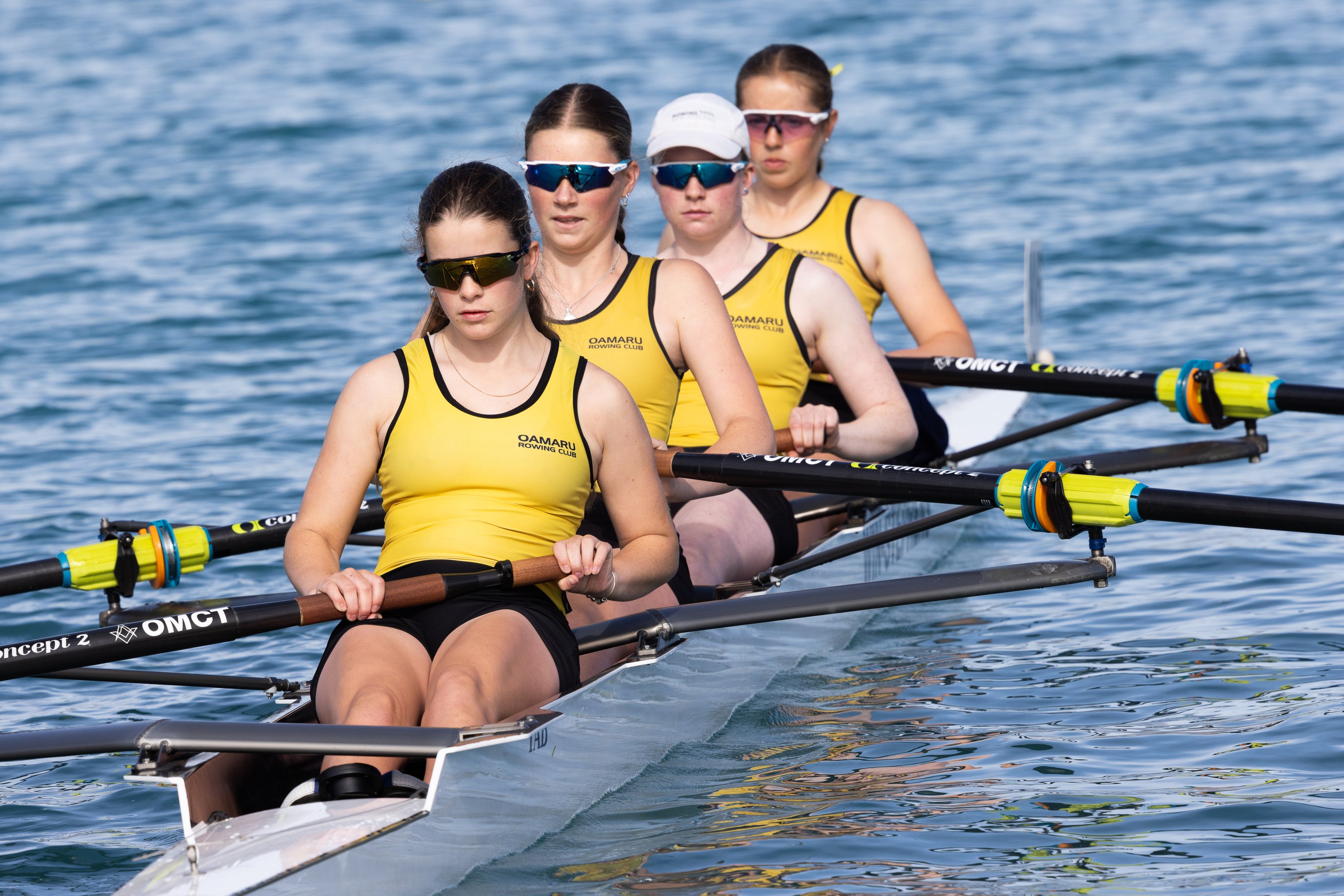 Oamaru rowers (from left) Tessa Wright, Emily Wainwright, Bridget Spittle and Indeg Jones-Hogan...