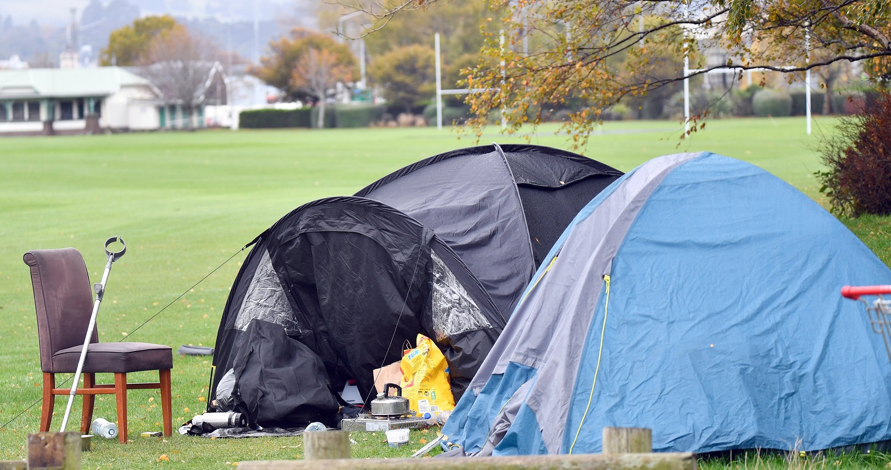 Anna, who has a disability and walks with a stick, was found living in a tent at the Oval earlier...