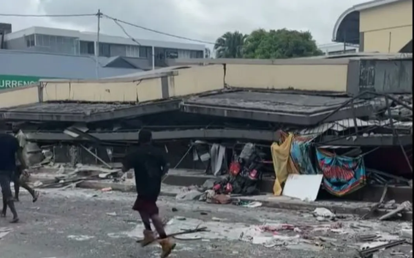 Scenes from Port Vila in Vanuatu post-earthquake. Photo: Facebook / Michael Thompson