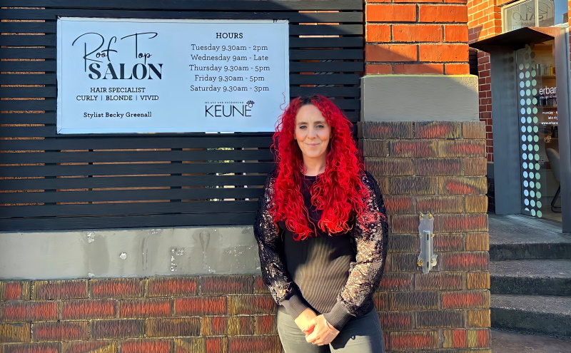 Personalised service ... Roof Top Salon owner Becky Greenall welcomes new and existing clients to...