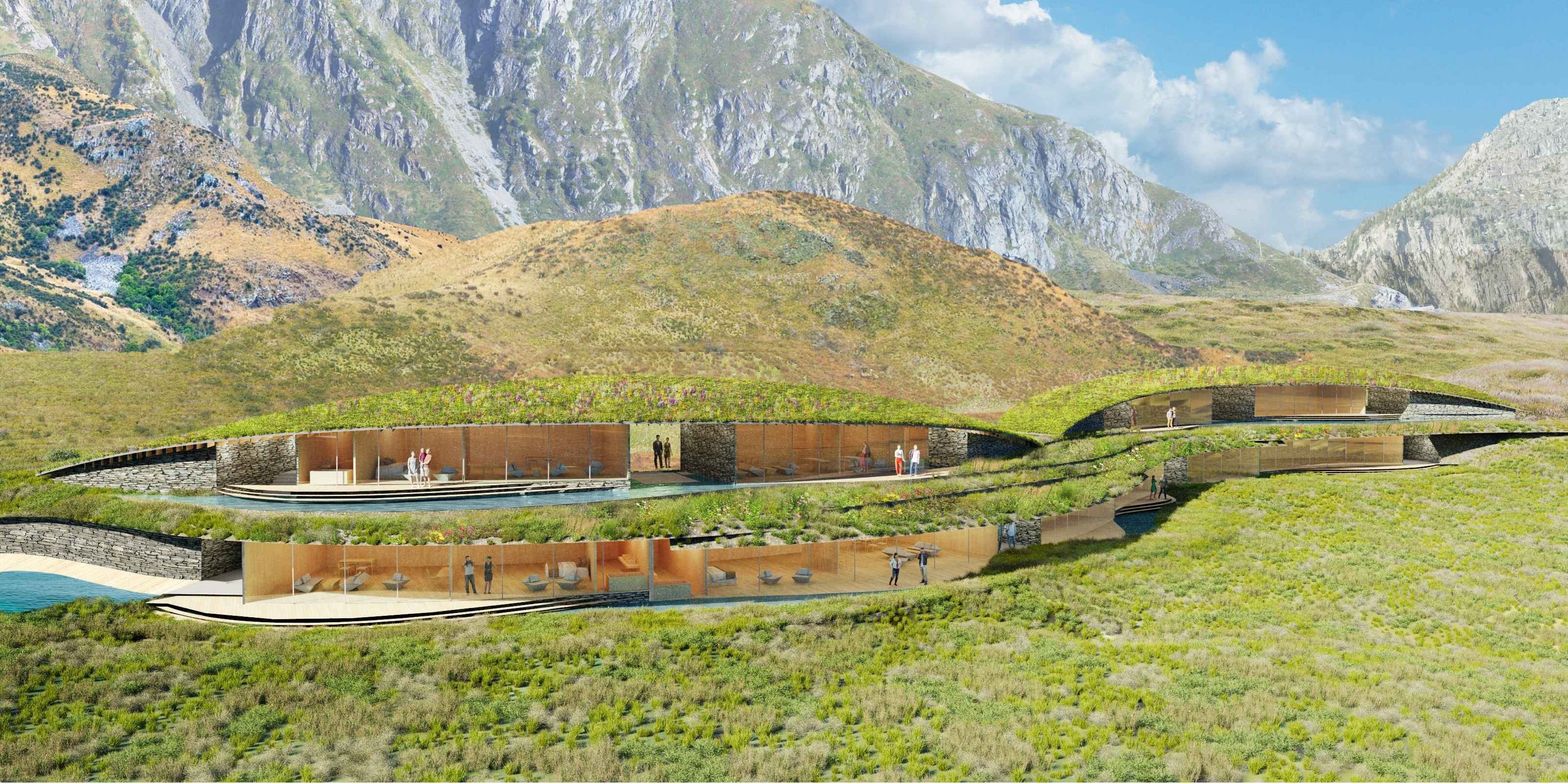 Peter Thiel's proposed luxury lodge near Wanaka. IMAGE: SUPPLIED.