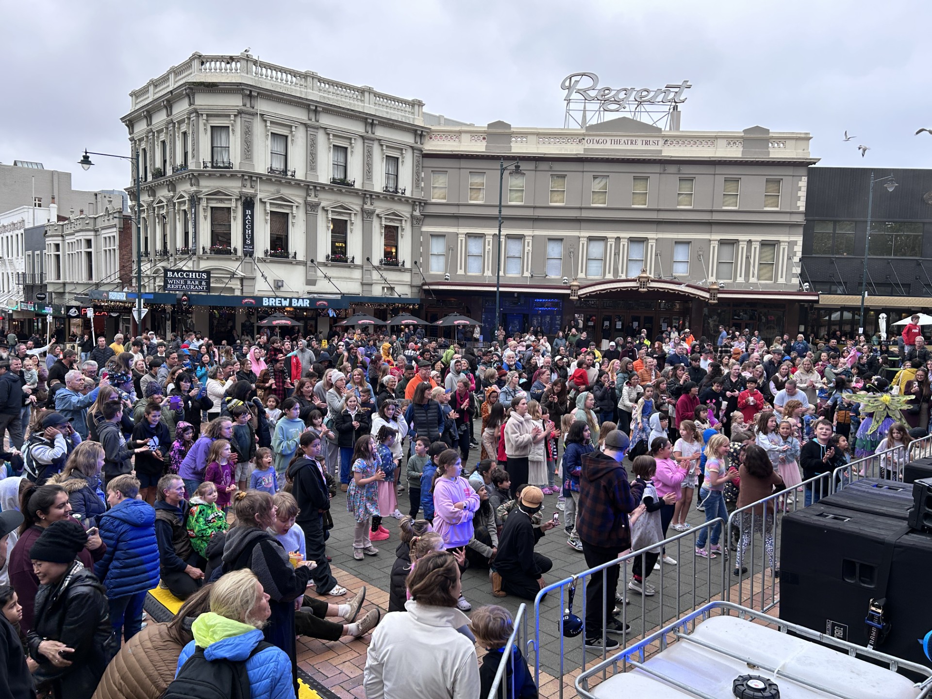 New Year's Eve festivities included an earlier "countdown" for kids in the Octagon. PHOTO: GREGOR...