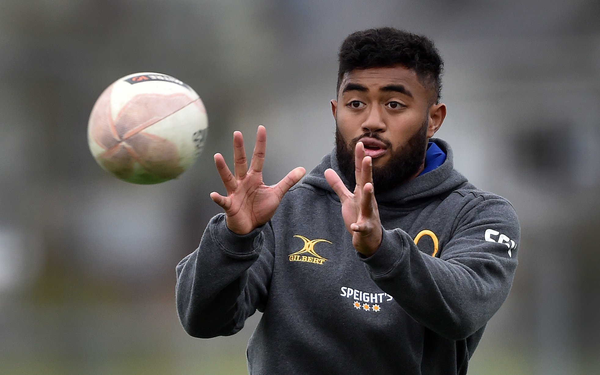 Vilimoni Koroi receives a pass during an Otago training session in August 2021. PHOTO: PETER...