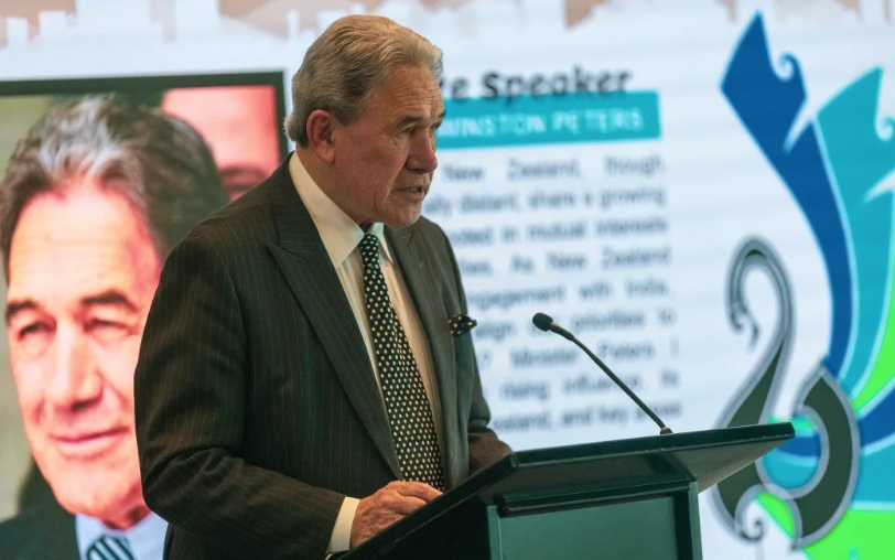 Winston Peters spoke to the business community at the India New Zealand Business Council’s annual...