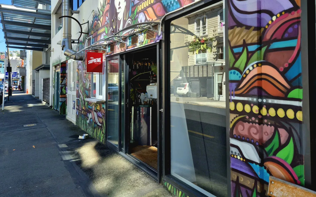 Mystic Kitchen on the corner of Jessie and Tory streets in Wellington. Photo: RNZ/Mary Argue