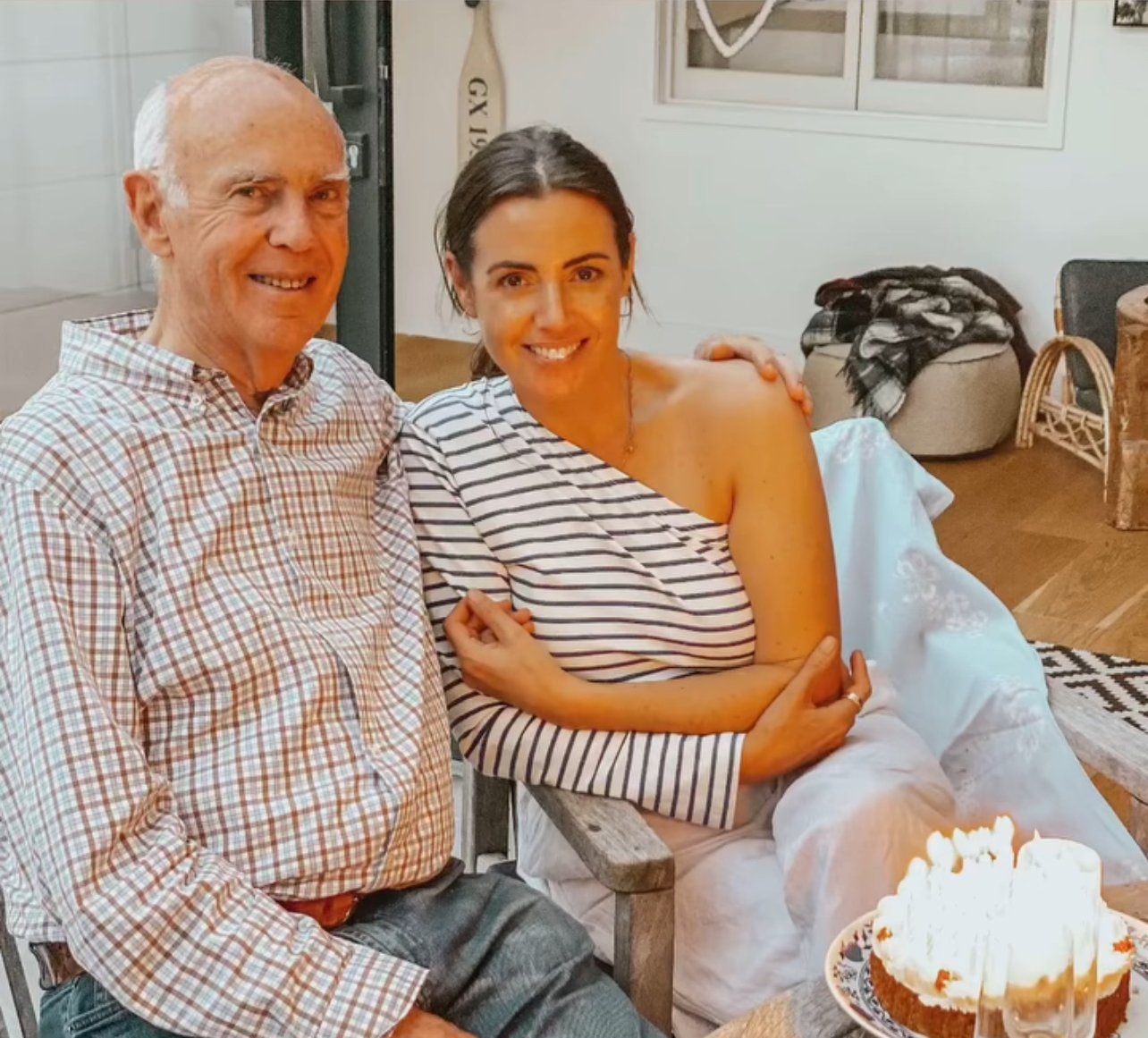 Carrie Broomhall with her late father, who was a huge influence on her work, on their last shared...