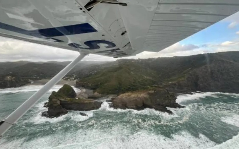 Aerial searches began soon after the man disappeared. Photo: Supplied / Coastguard NZ