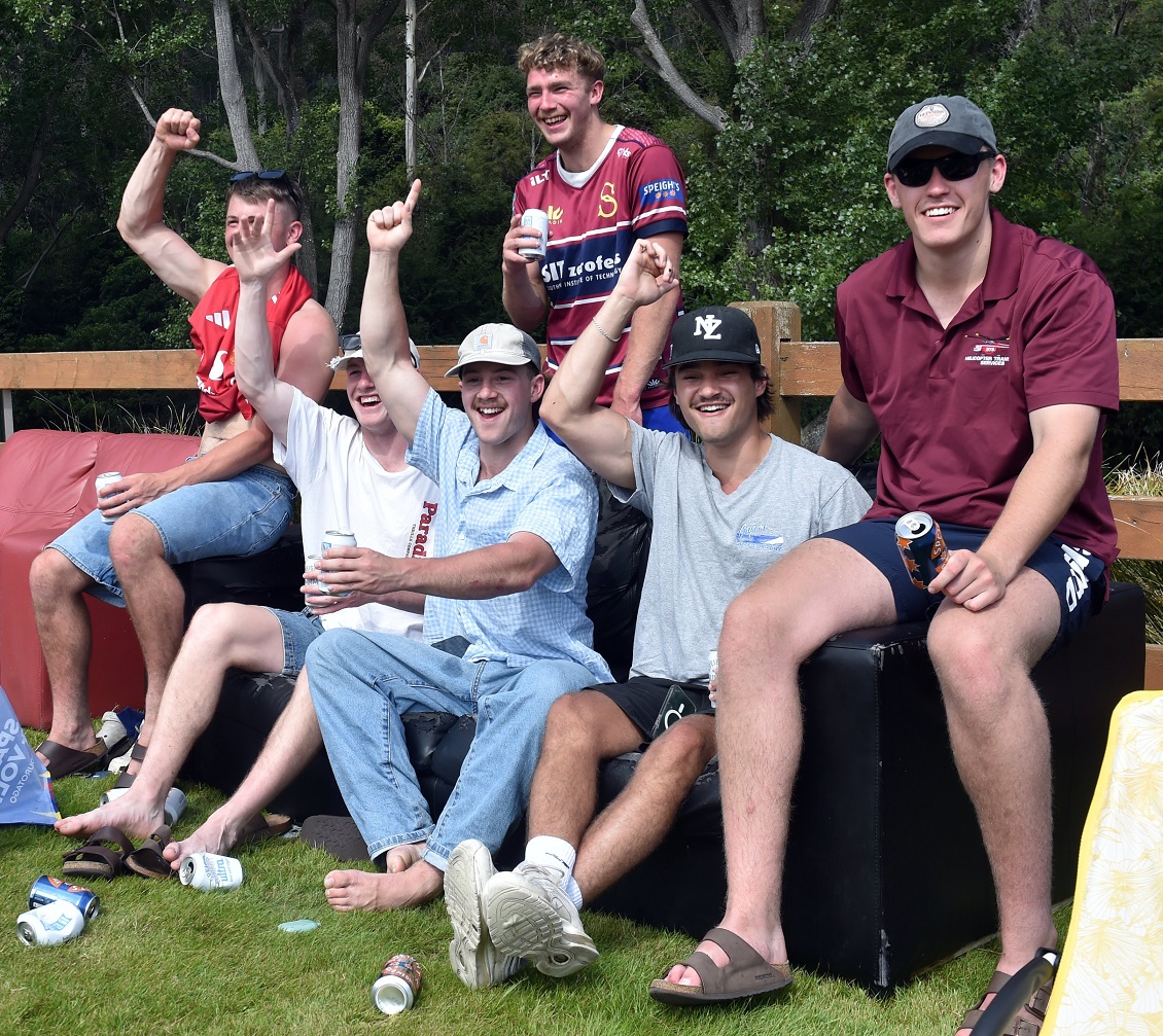 Cricket fans enjoy the action at the University Oval. Photo: Peter McIntosh