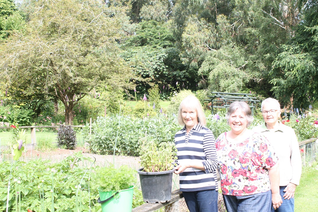 Gore Garden Club is ready for a big show next month, with members (from left) Anna Butcher, Janet...