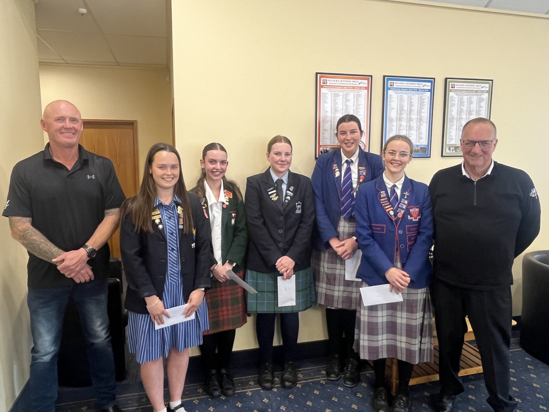 Mataura Licensing Trust committee member Marc Robertson (left) and president Horace McAuley...