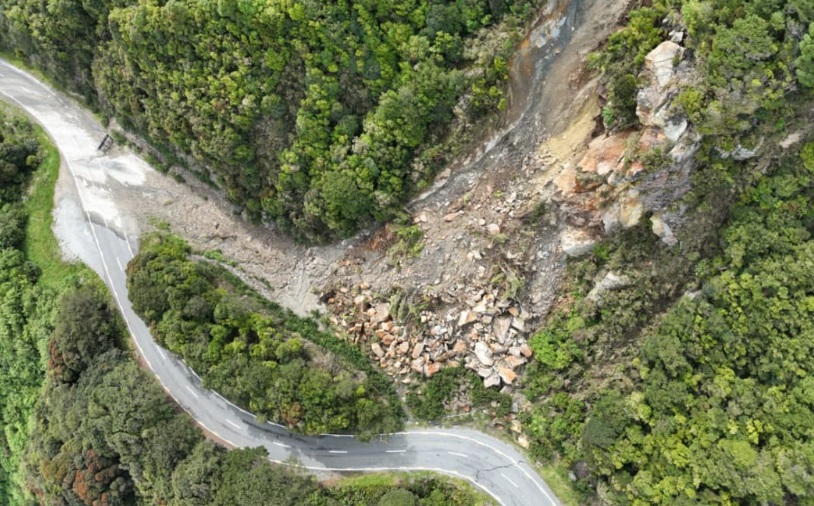 The slip site in November last year. Photo: NZTA