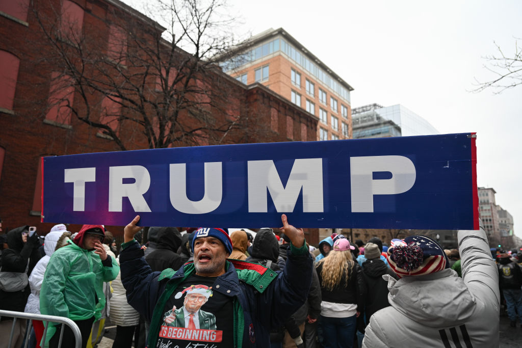 People show their support for Trump at a rally in Washington DC. Photo: Getty Images