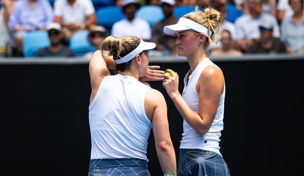 Erin Routliffe of New Zealand and Gabriela Dabrowski of Canada were beaten in their Australian...