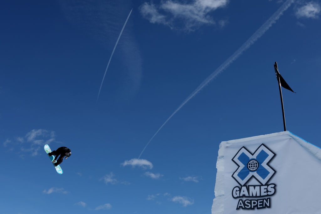 Back on top ... New Zealander Zoi Sadowski-Synnott on her way to gold in the women’s snowboard...