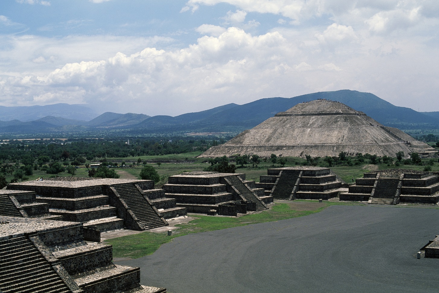 The massive pyramid of the moon at Teotihuacan in Mexico, where sacrifices were made to the gods...