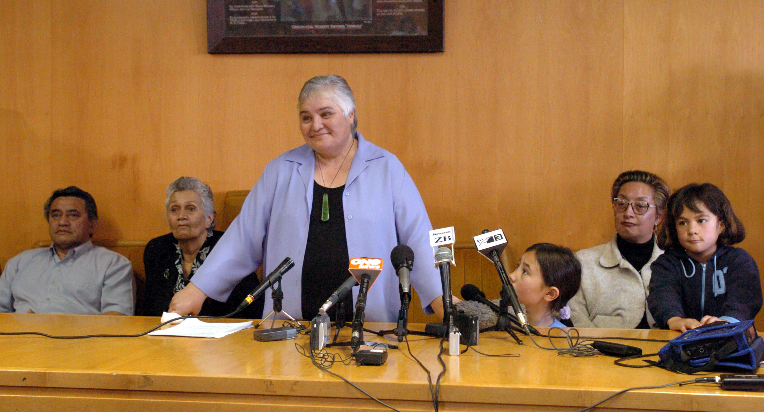 Family support aplenty in 2004 when Tariana Turia resigned as a Labour MP.