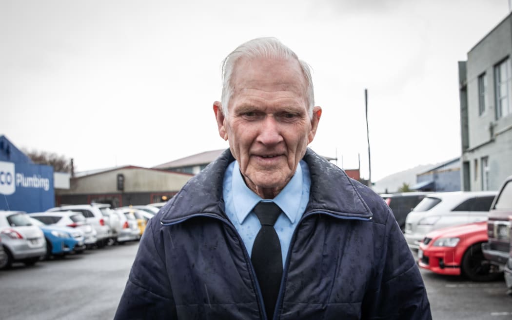 Howard Temple outside court. Photo: RNZ