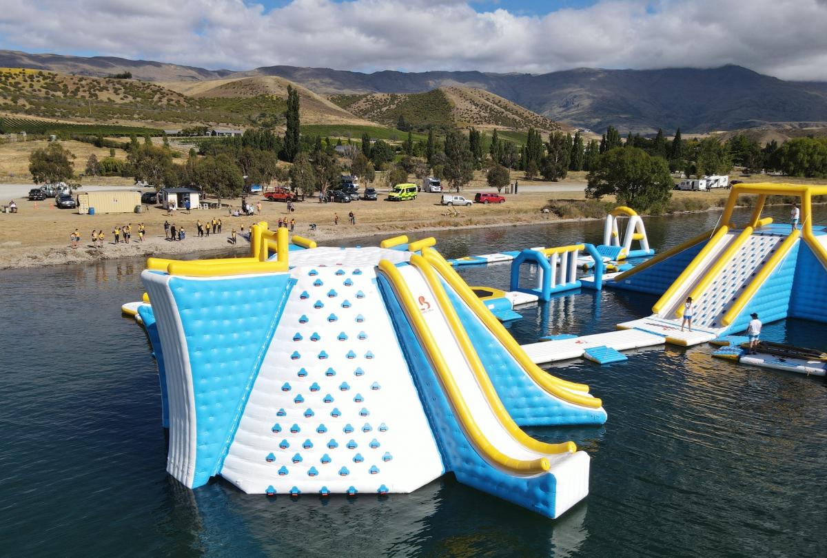 Emily Rutherford co-owns the Kiwi Water Park in Lake Dunstan, near Cromwell. File photo