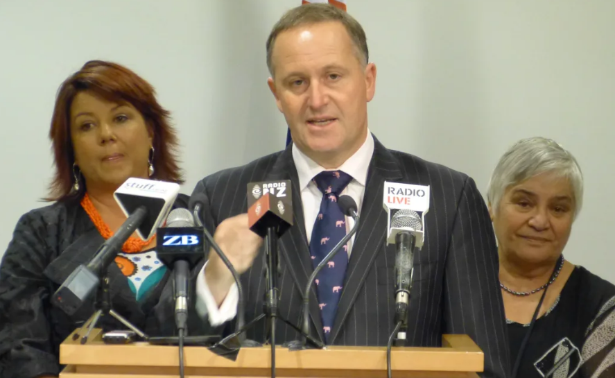 Prime Minister John Key with ministers Paula Bennett, at left, and Tariana Turia in 2013. Photo: RNZ