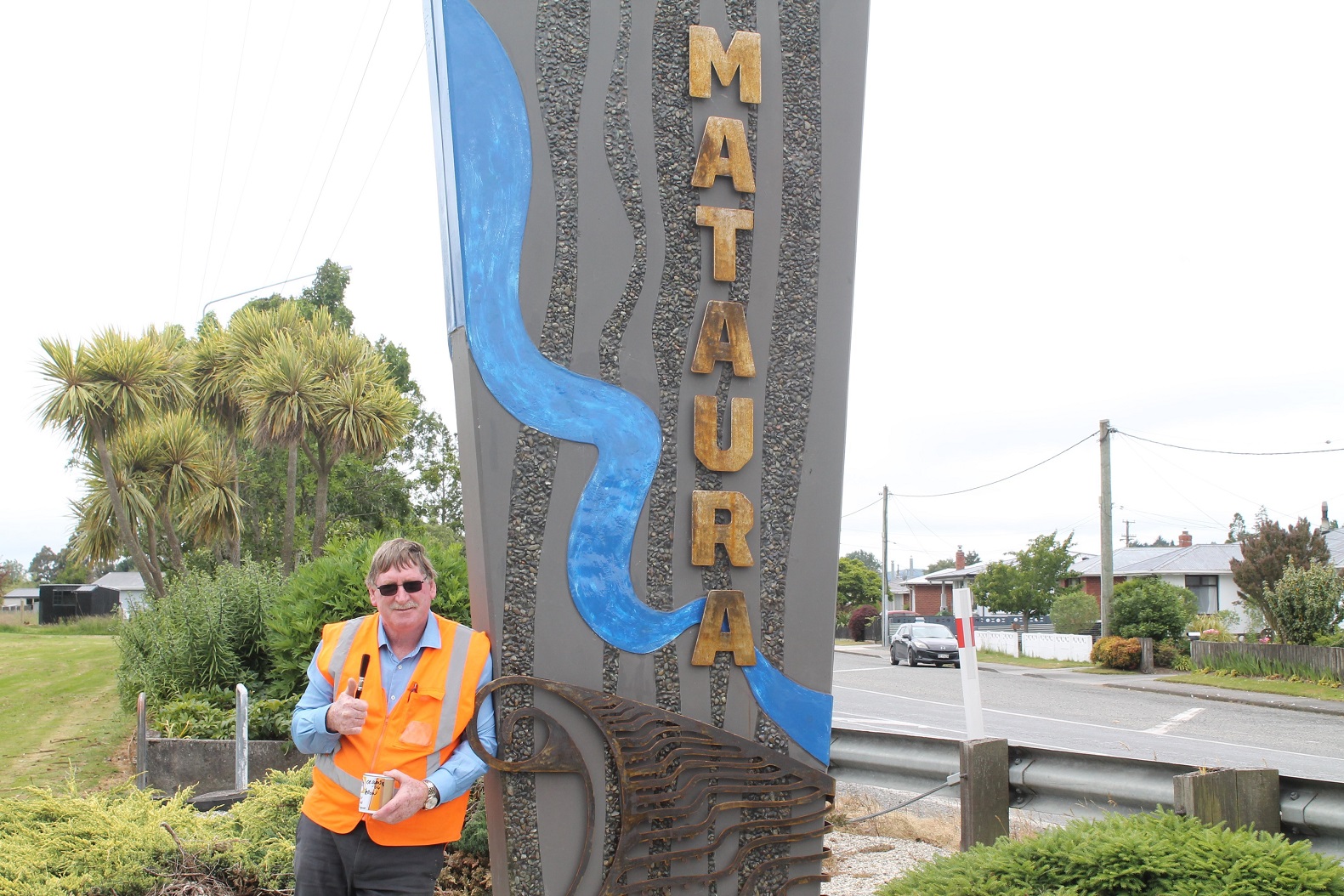 Mataura Community Board member and Gore district councillor Neville Phillips puts the finishing...