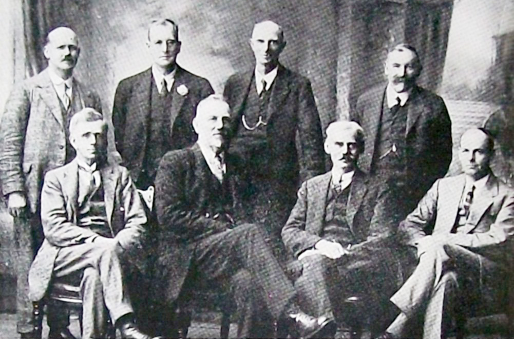 First members of the newly formed Otago Electric Power Board. Standing: Messrs F. Carson ...