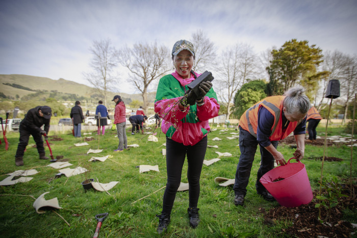 The council's first ranger-led Port Hills' red zone planting day saw over 600 trees planted....