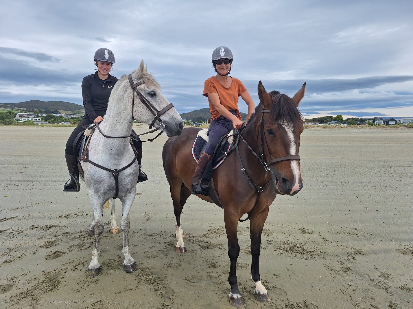 Going for a summer ride along Riverton Rocks Beach are Rivertonians (from left) Lily Harder, 15,...