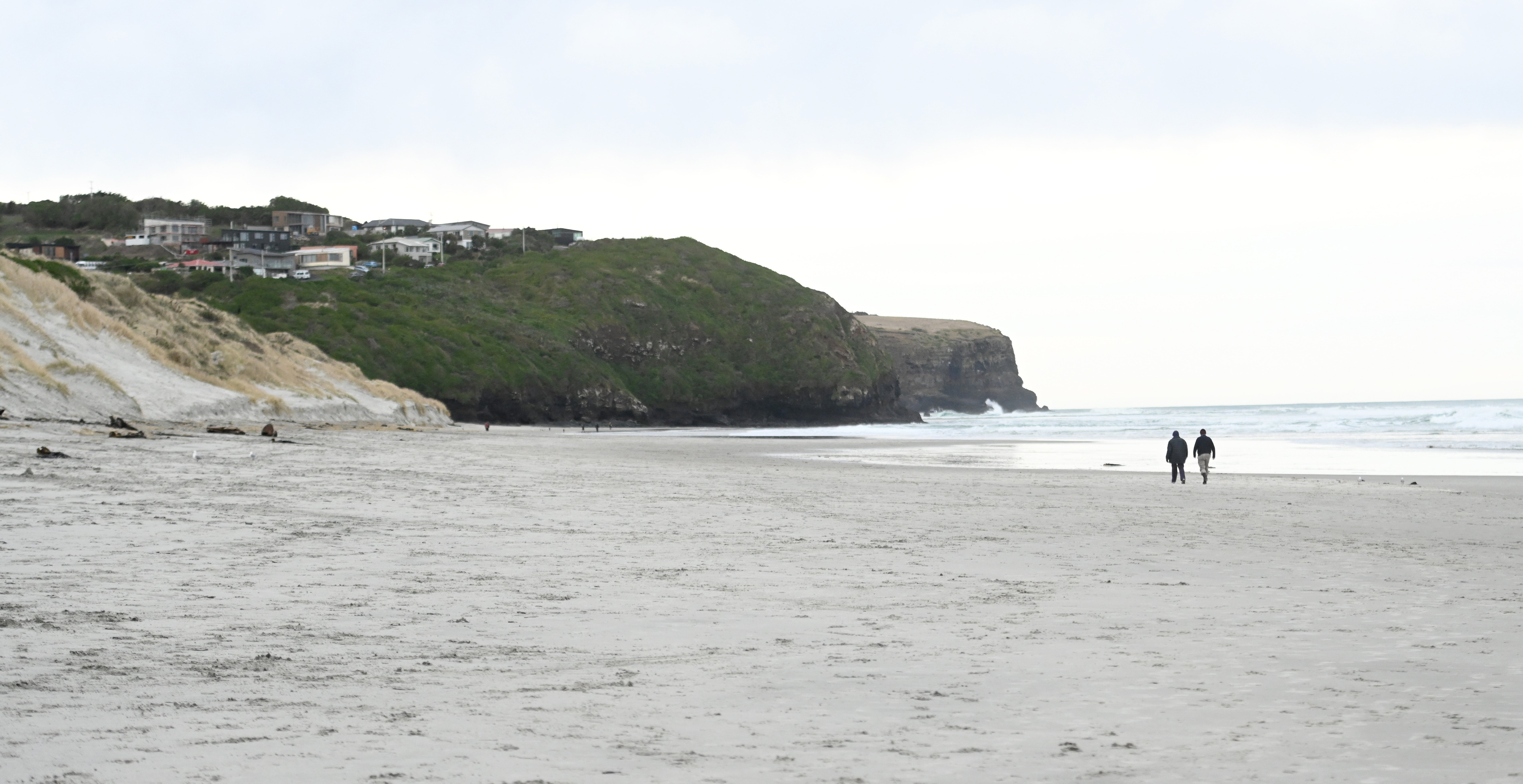 A small boat capsized just off Tomahawk Beach this morning. Photo: ODT Files