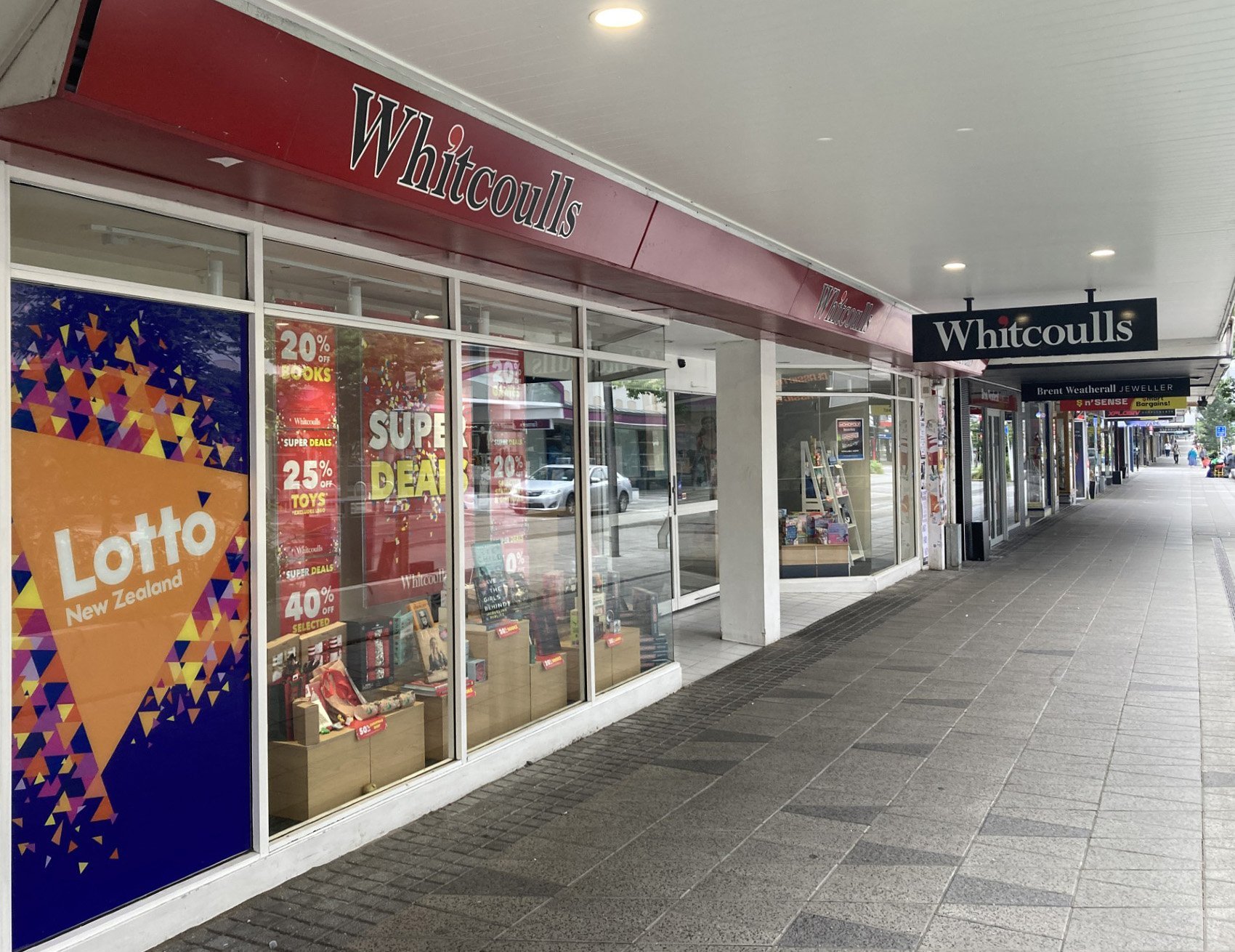 The $4.3 million winning Powerball ticket was sold at Whitcoulls, in Dunedin. PHOTO: STEPHEN...