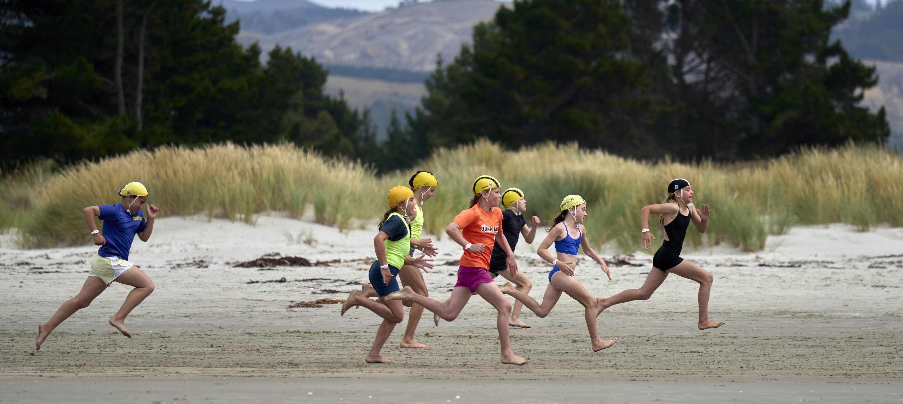 Junior surf lifesavers from Blenheim to Southland show off their speed during sprints at...