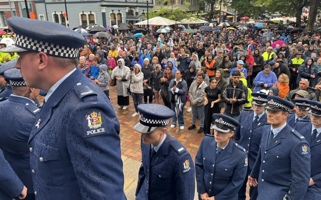 Police and Nelson residents turned out in force for a vigil, after the death of long-time police...