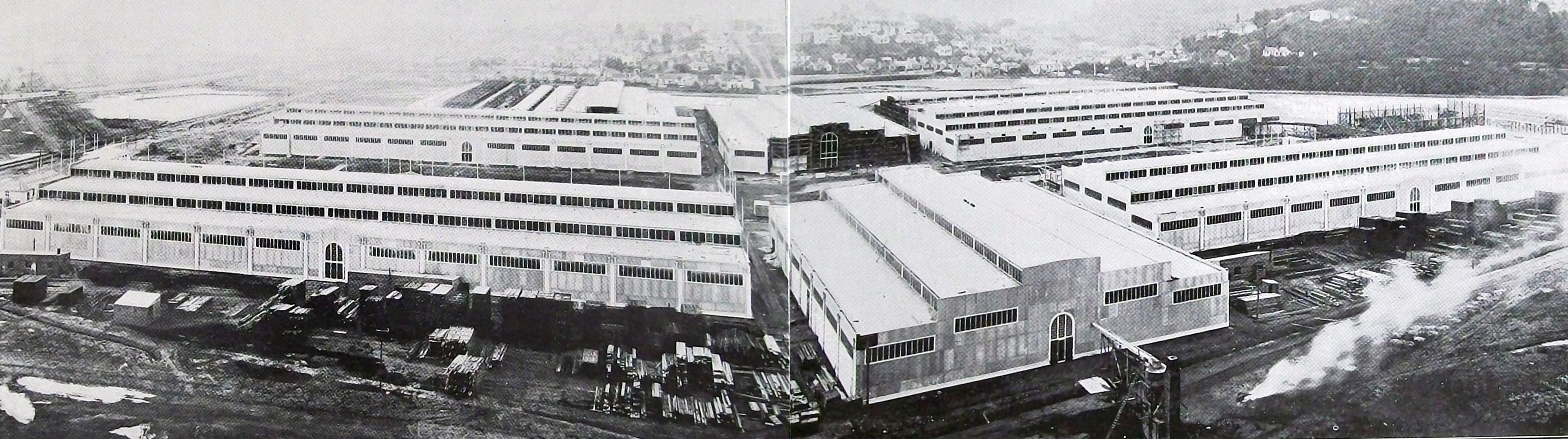 View from the east of the New Zealand and South Seas Exhibition buildings under construction at...