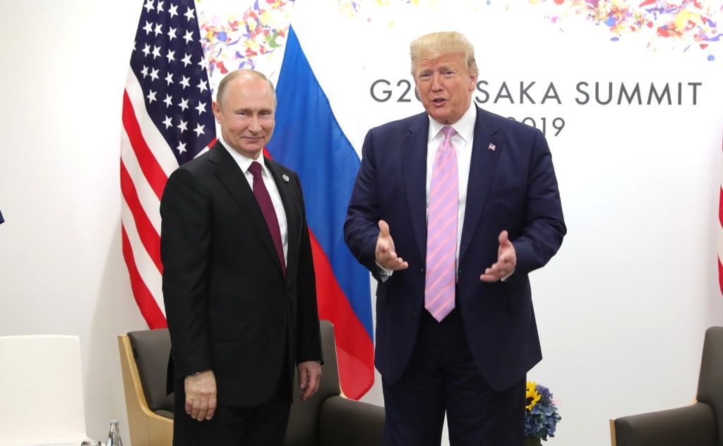 Vladimir Putin (left) and Donald Trump during a previous meeting. Photo: Getty Images